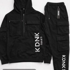 KDNK Black Men's Hoodie and Jogger Set